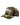 Corteiz Island Puff Print Trucker Hat woodland camo, foam-front mesh-back trucker cap with raised white puff-print Alcatraz Island graphic, three-quarter front view