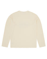 Corteiz Island Waffle Thermal cream, plain waffle-knit back with no graphic, back view
