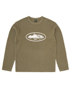 Corteiz Island Waffle Thermal Olive