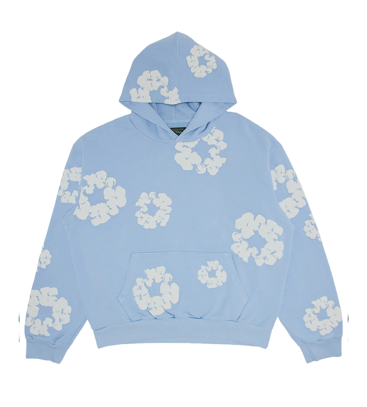 Denim Tears Light Blue Cotton Wreath Hoodie