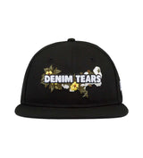 Denim Tears New Era Floral Logo Hat Black