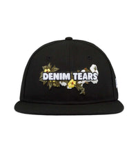 Denim Tears New Era Floral Logo Hat Black