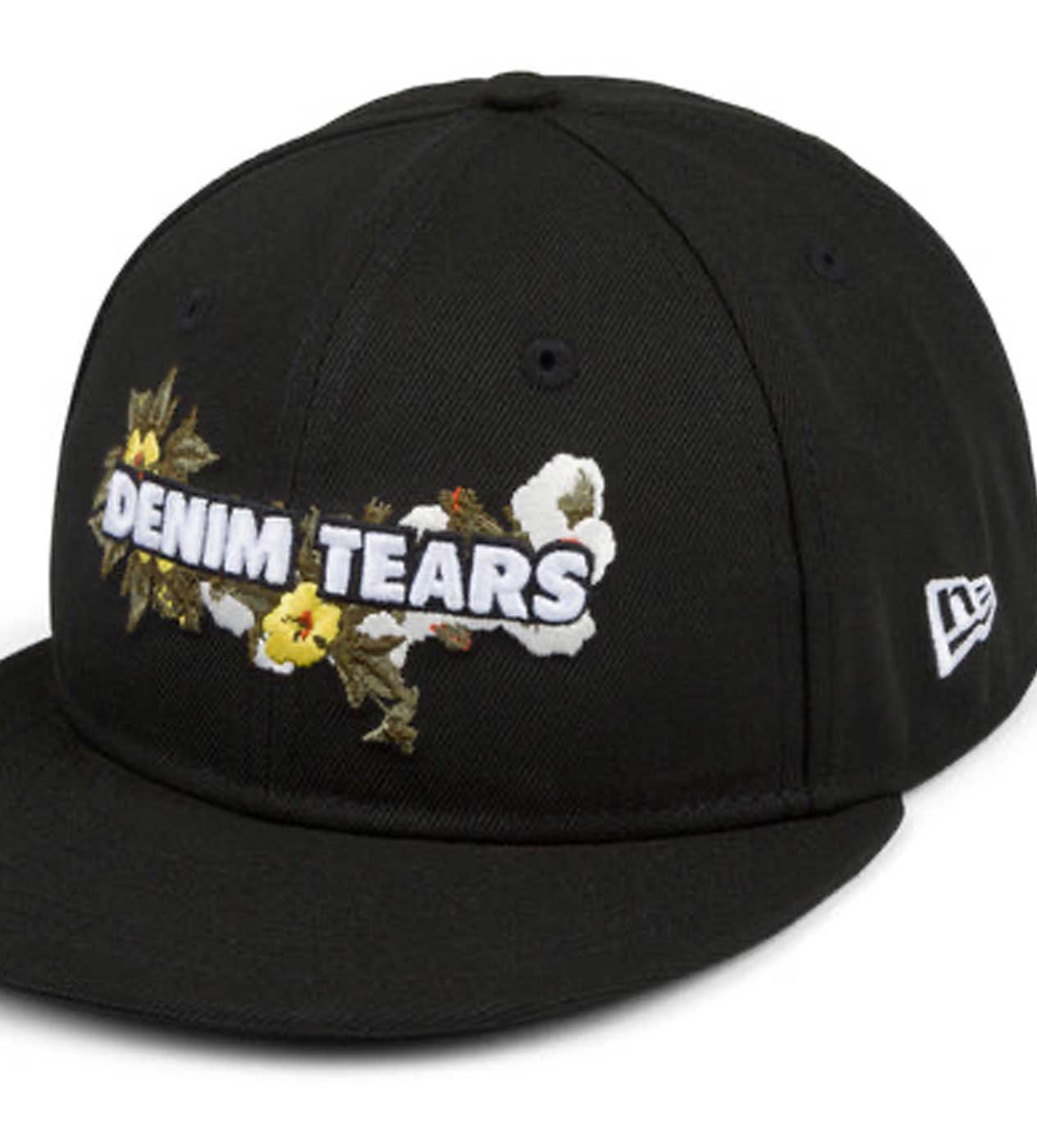 キャップ DENIM TEARS x New Era Floral Logo Cap Denim Tears New Era Floral Logo Hat Black – Restock AR
