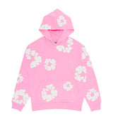 Denim Tears Pink Cotton Wreath Hoodie Front