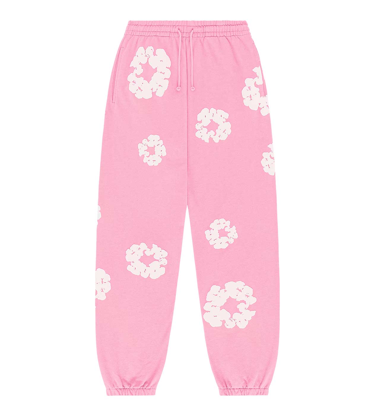 Denim Tears Pink Cotton Wreath Sweatpants Front