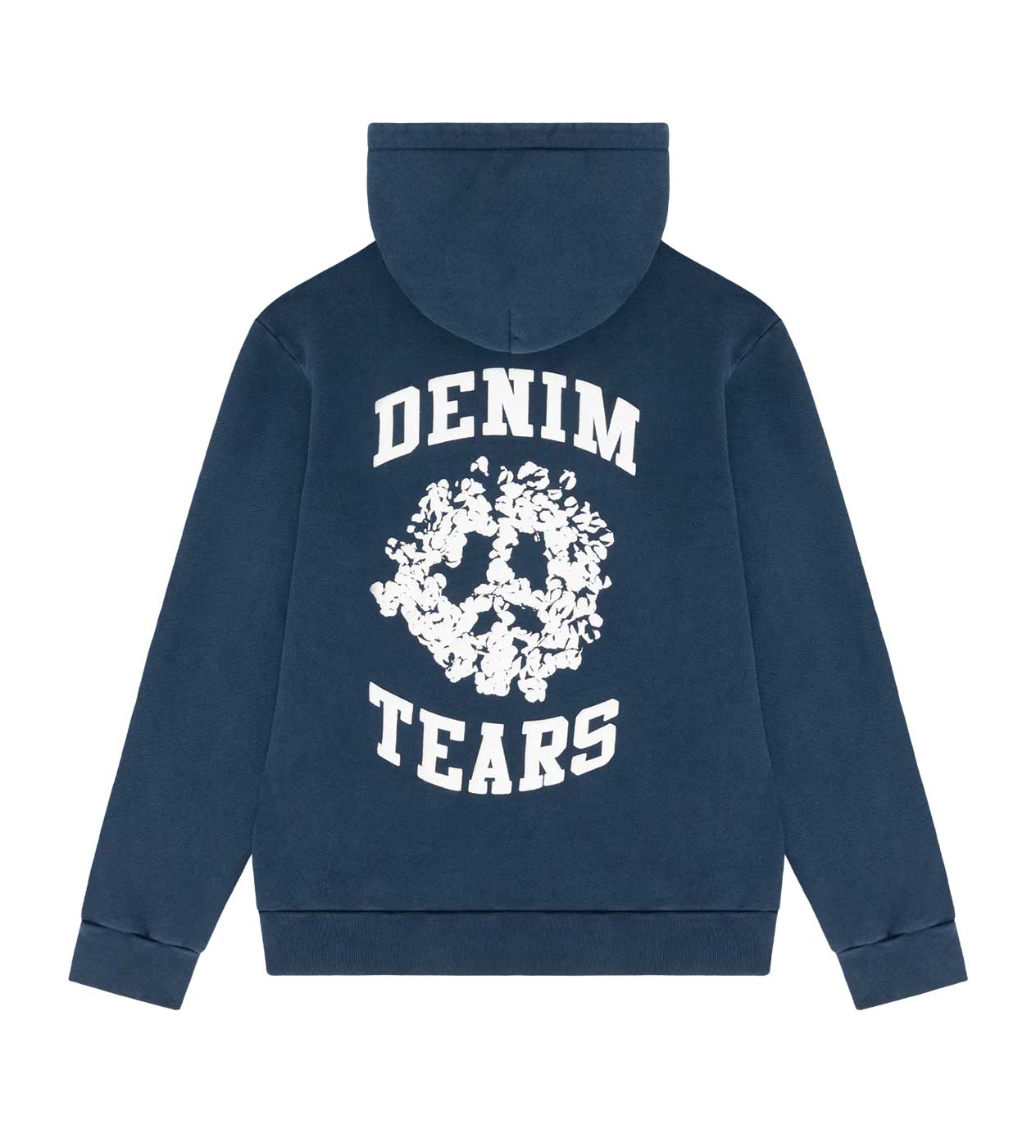 Denim Tears University Zip Hoodie Navy back view