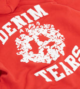 Denim Tears University Zip Hoodie Red back detail