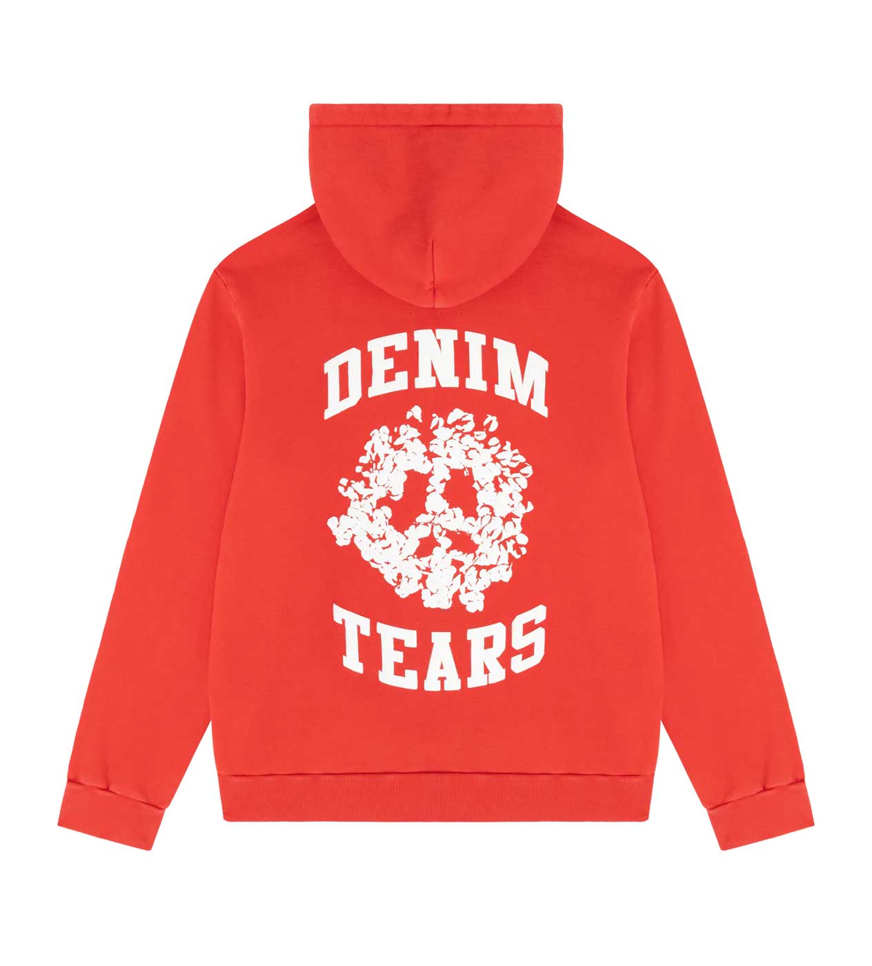 Denim Tears University Zip Hoodie Red back view