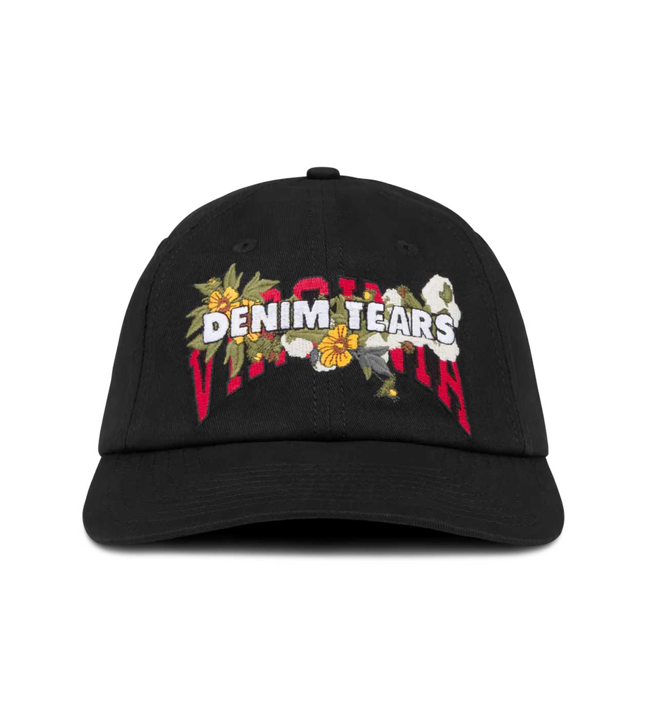 Denim Tears New Era Floral Logo Hat Black – Restock AR