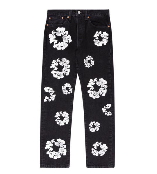 Denim Tears x Levi's Cotton Wreath Black Denim Jeans – Restock AR