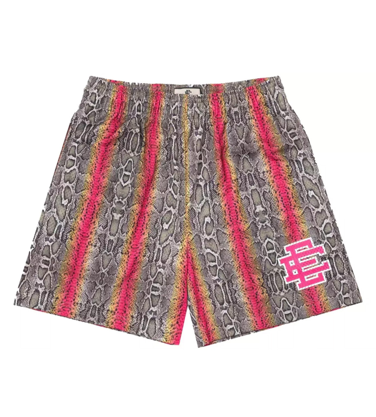 Eric Emanuel Natural Snake Print Shorts Multicolor