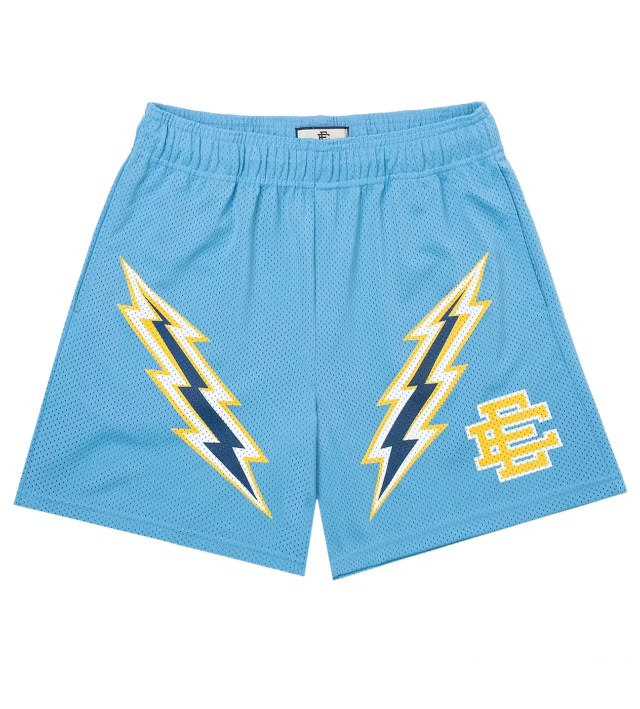 Eric Emanuel Blue Lightning Blue/Yellow Shorts