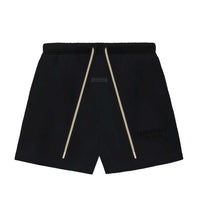 Essentials Jet Black Shorts Front