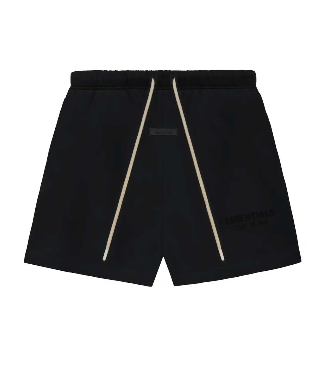 Essentials Jet Black Shorts Front