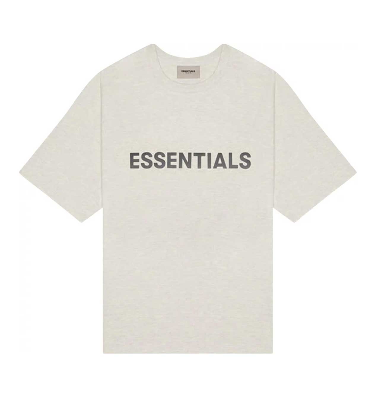 Essentials Oatmeal Tee Front Logo