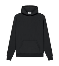 Essentials Black Hoodie Back Logo