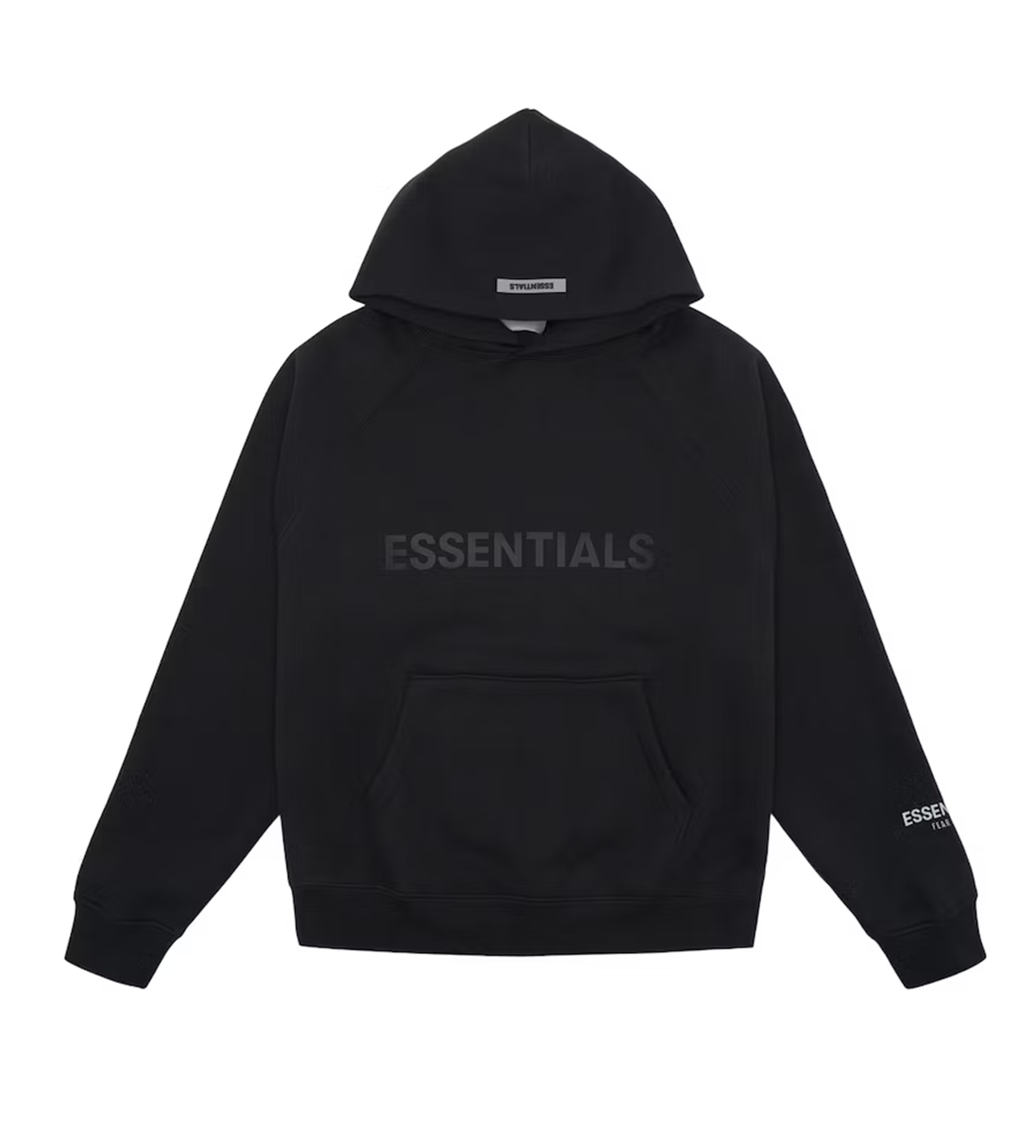 Essentials Black Hoodie Front Logo – Restock AR