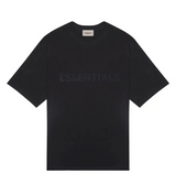 Essentials Black Tee Front Logo