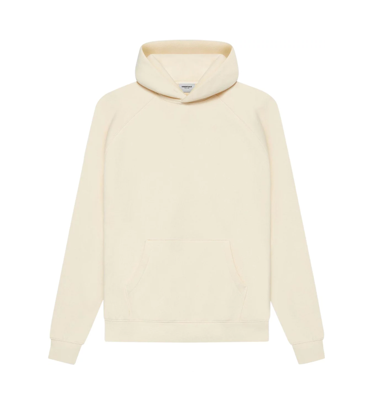 Essentials Rounded Hood Essentials Cream Hoodie Back Logo – Restock AR