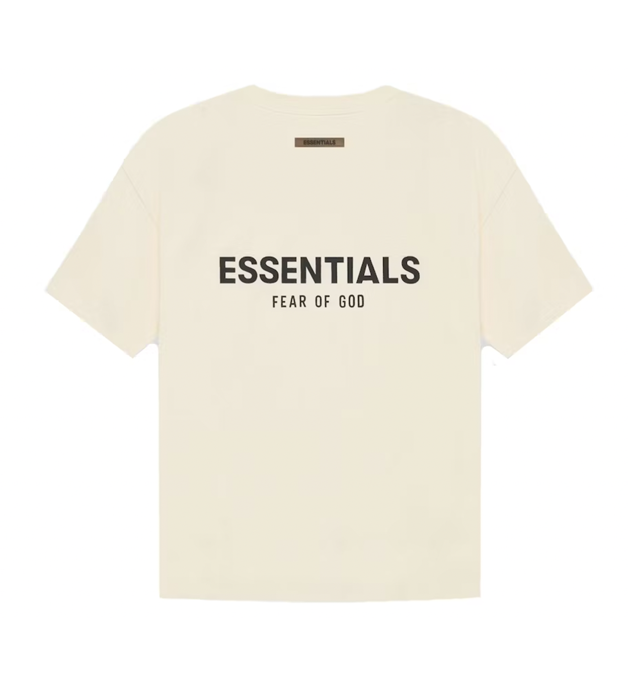 Essentials Cream Tee Back Logo