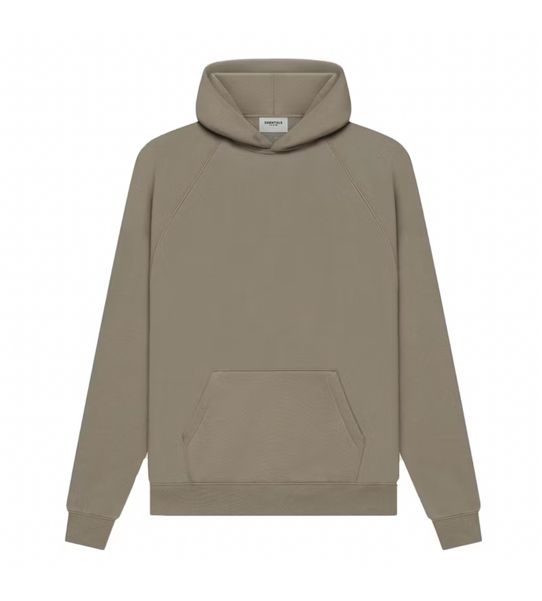 Essentials Rounded Hood Essentials Taupe Hoodie Back Logo – Restock AR