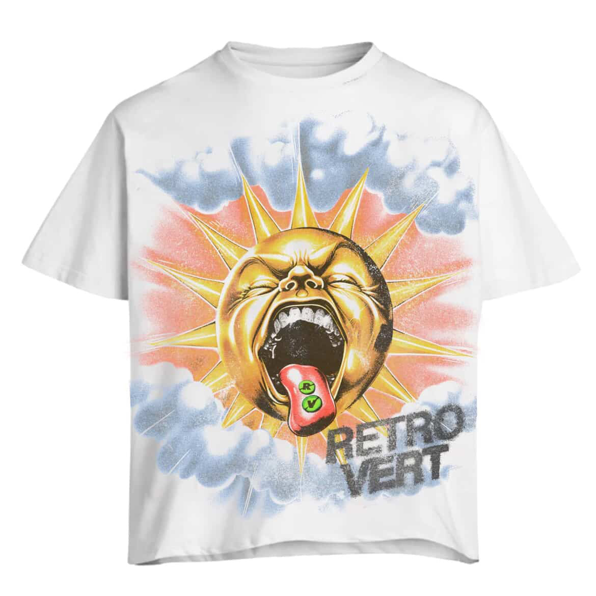 Retrovert Sun Tongue Tee Tan