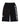 GV Gallery Berry Cutoff Shorts black, black fleece shorts with a white RASPBERRY leg print and raw hem, front view