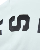 GV Gallery Blonde Hoodie white, close-up of the black block lettering on the back