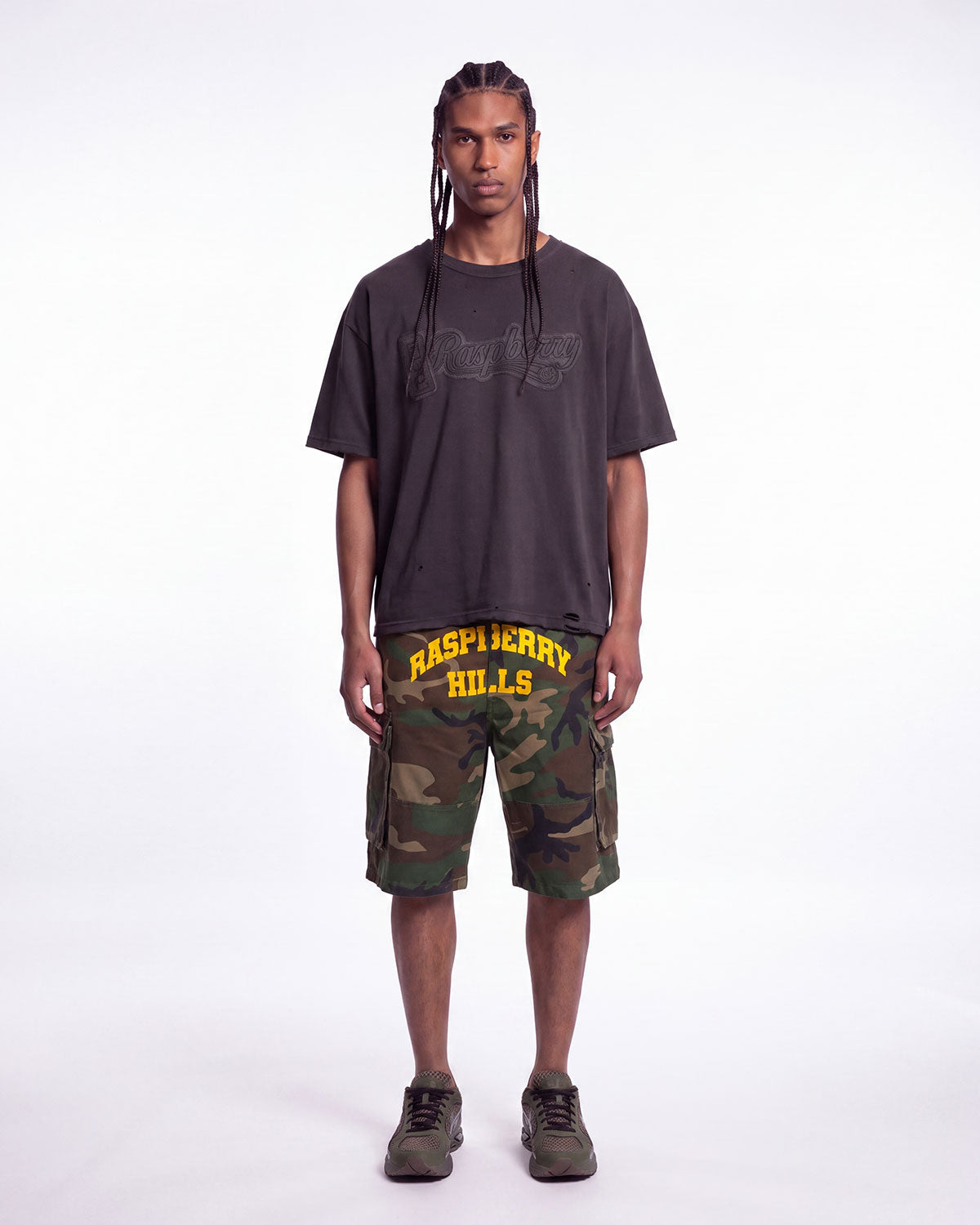 GV Gallery Camo Cargo Shorts Green