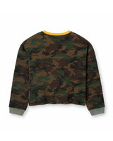 GV Gallery D.C Thermal L/S camo, back view of the camo pattern and yellow collar