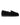 GV Gallery Deebo Slippers black, corduroy slip-on loafer slipper on a ridged rubber sole, side profile view