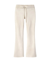 GV Gallery Pinkberry Velour Sweatpants cream, drawstring waist and flared leg, front view