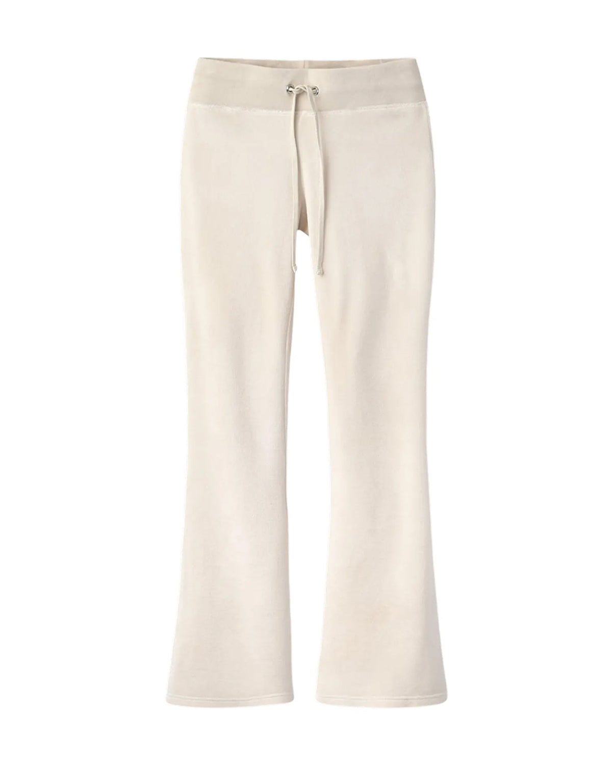 GV Gallery Pinkberry Velour Sweatpants cream, drawstring waist and flared leg, front view