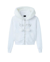 GV Gallery Pom Pom Zip Up Hoodie White