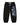 GV Gallery Raspberry Hills Women’s Jockey Capris black, fleece capris with blue RASPBERRY Sun Valley text down the left leg, front view
