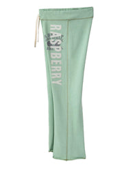 GV Gallery Seafoam Women's Sweatpants teal, side view showing the drawstring waist