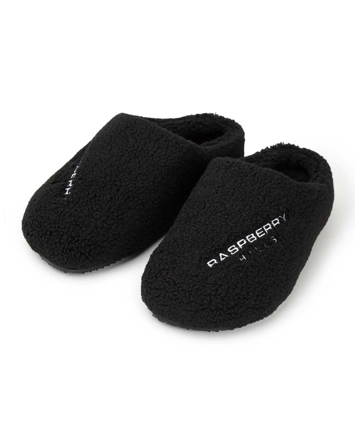 GV Gallery Stacy from the Wood Fuzzy Mules Black