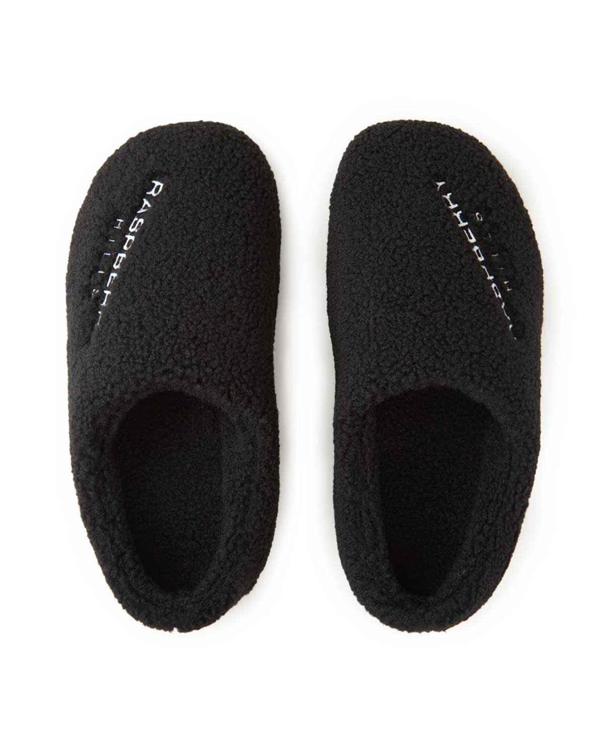 GV Gallery Stacy from the Wood Fuzzy Mules Black