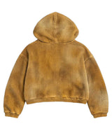 GV Gallery Waffle Thermal Zip Up Hoodie Tan