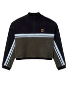 GV Gallery Women's Cropped Quarter Zip Black