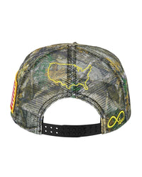 Godspeed Americana Trucker Hat Tree Camo, back view showing the snapback closure