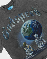 Godspeed Artificial Love II NG Tee Grey, side view of the washed grey tee