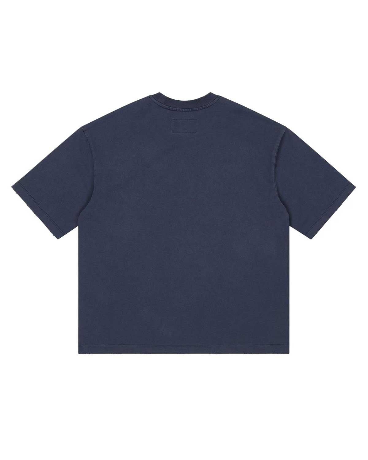 Godspeed Aura Farm II NG Tee Navy, plain navy back with no graphic, back view