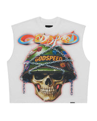 Godspeed Badges Of Honor Sleeveless Tee White