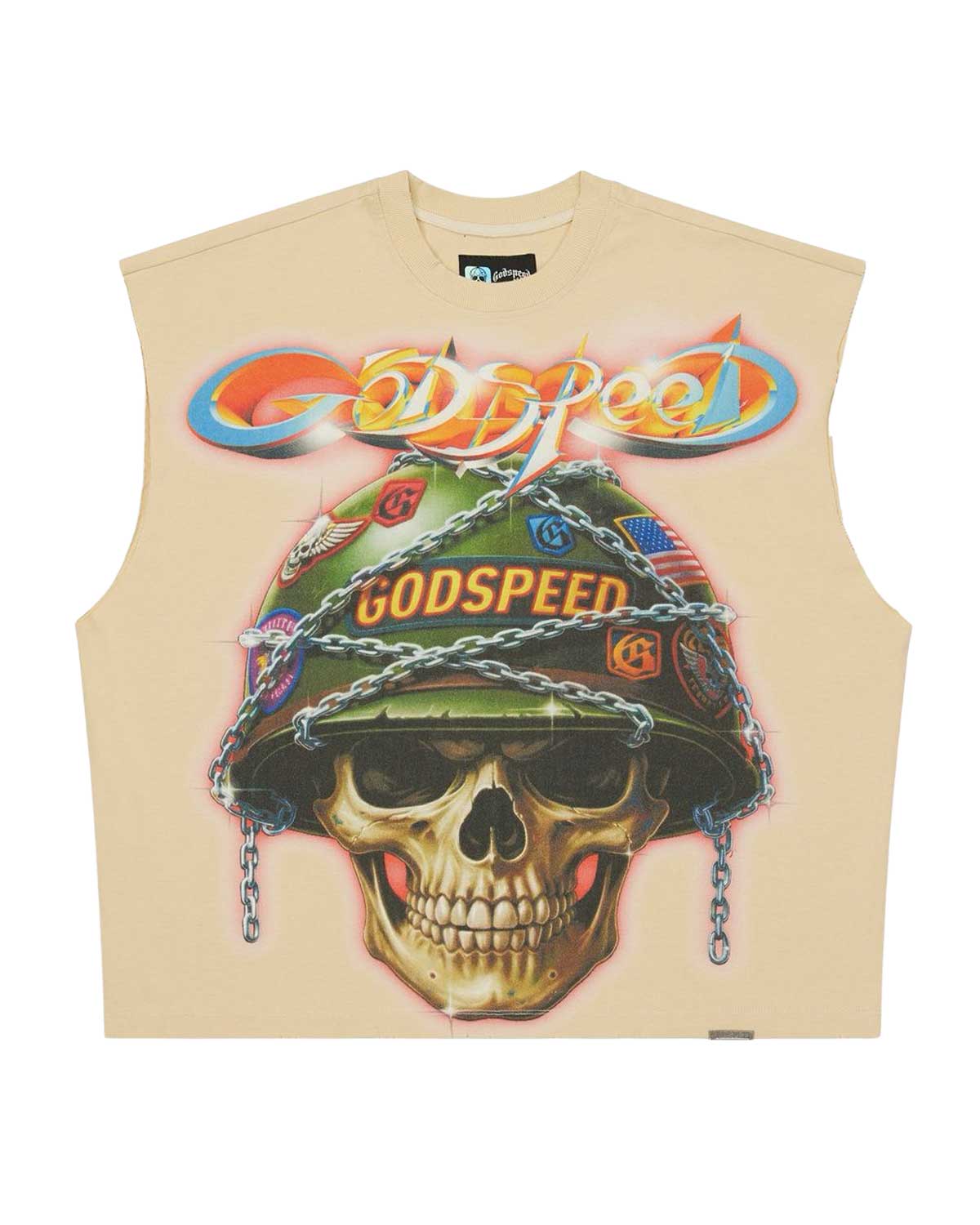 Godspeed Badges Of Honor Sleeveless Tee Bone