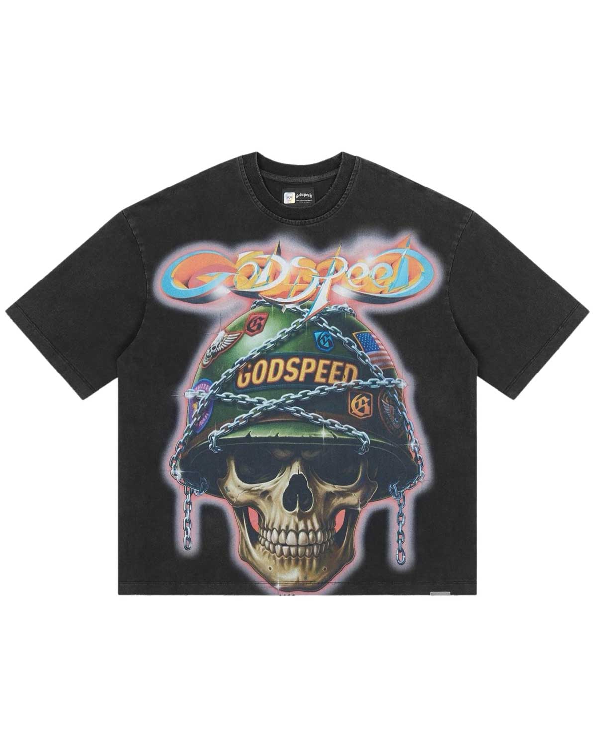 Godspeed Badges Of Honor Tee Black Wash