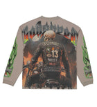 Godspeed Biker Nation L/S Tee Stone Grey
