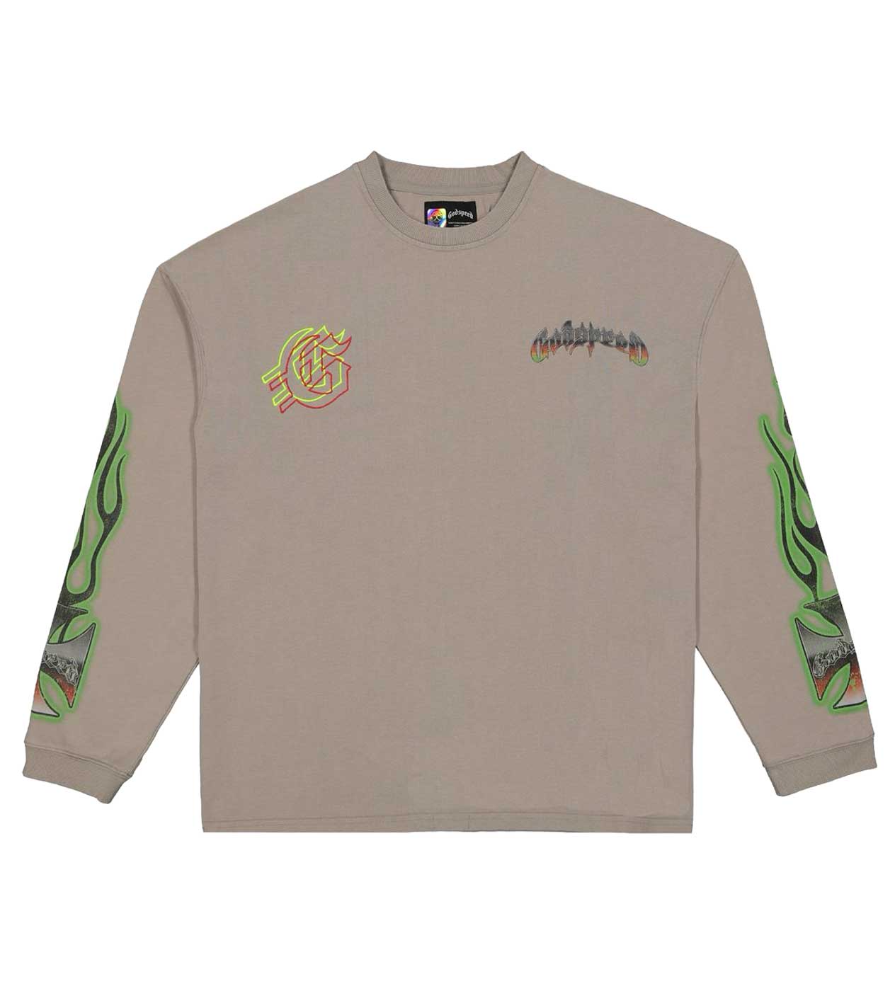 Godspeed Biker Nation L/S Tee Stone Grey