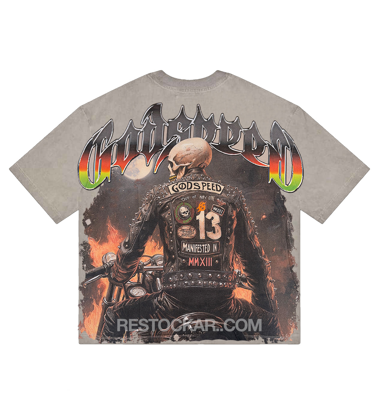 Godspeed Biker Nation Tee Clay