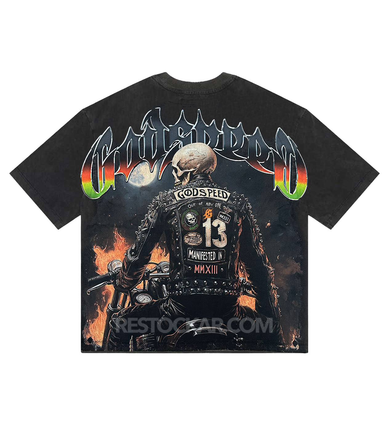 Godspeed Biker Nation Tee Grey